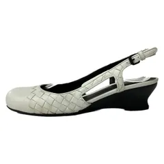 BOTTEGA VENETA(ボッテガヴェネタ) サンダル 36 レディース - 白 イントレチャート/ウェッジソール レザーのサムネイル