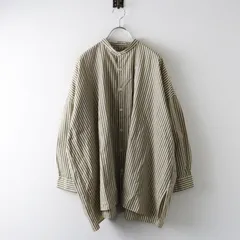 セット SETTO FARMS SHIRT ファームスシャツ F｜ベージュ トップス ブラウス カットソー ストライプ タイプライター【2400014997217】のサムネイル