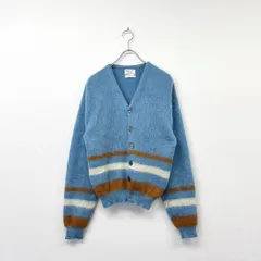 60s 名作 Vintage Sears ヴィンテージ シアーズ モヘア カーディガン 羽織 SPORTSWEAR 50% MOHAIR 50% WOOL ブルー 系 サイズ S 805-0160のサムネイル