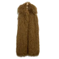 stellamccartney(ステラマッカートニー) コート サイズ36 M レディース美品  - ブラウン フェイクファー/ノースリーブ/秋/冬のサムネイル