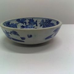 中国食器 盛り付け鍋 スープ入れ？ 粥入れ？ 土鍋？ 中古品 [80