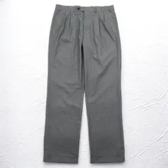 LAUREN RALPH LAUREN タック スラックスパンツ L グレー チェック ポリエステル WASHABLEのサムネイル