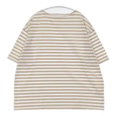 veritecoeur 1×1ボーダーハーフスリー 定価11000円 VVC-464 ボートネック 半袖Ｔシャツ カットソー 24SS ベージュ ホワイト レディース ヴェリテクール【中古】6-0522S♪のサムネイル