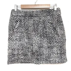 CELINE(セリーヌ) ミニスカート サイズ36 S レディース - 白×黒 ツイードのサムネイル
