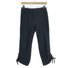 ピンクハウス★裾たくし上げ♪クロップドパンツ ストレッチ サイズM 黒系 無地 z20777のサムネイル