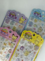 韓国限定！ ポケピース ピチュー ピカチュウ3Dシール - メルカリ