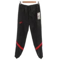 アシックス asics タグ付き パンツ M 黒 ブラック 裾ゴム 切り替えデザイン /SC ■ECF004のサムネイル