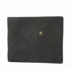 CHANEL【シャネル】 ラムスキン ビコローレ がま口二つ折財布 SV金具