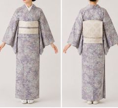 お買得】夏着物と名古屋帯セット 小紋 普段着 夏コーデ 絽 着丈156
