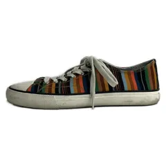PaulSmith(ポールスミス) スニーカー UK9 メンズ - 黒×オレンジ×マルチ ストライプのサムネイル