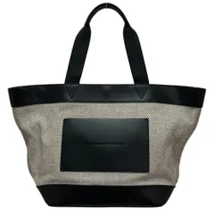 良品 ALEXANDER WANG アレキサンダーワン レザー切替 キャンバス トートバッグ グレー ブラック メンズ レディース 古着 中古 USEDのサムネイル