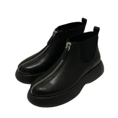未使用 3.1 Phillip Lim スリーワン フィリップリム MERCER-SHORT ZIP COMBAT BOOT ショートブーツ 37 ブラック  レディース 古着 中古 USEDのサムネイル