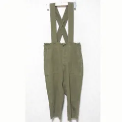 美品 Americana アメリカーナ ユーティリティ サロペット サスペンダー パンツ オールインワン XS カーキ レディース 古着 中古 USEDのサムネイル