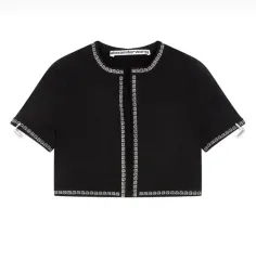 新品)) Alexander Wang アレキサンダーワング クリスタル ロゴ カーディガン xsのサムネイル