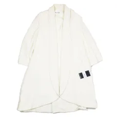 未使用 miss ashida ミス アシダ アンゴラ カシミヤ混 ショールカラー ガウン ロングコート ボタンレス 羽織り F オフホワイト レディース 古着 中古 USEDのサムネイル