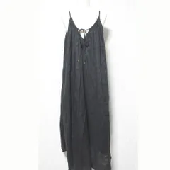 MUSE ミューズ ドゥーズィエムクラス LINEN gather リネン ノースリーブワンピース サイズF ブラック レディース 古着 中古 USEDのサムネイル