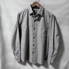 春夏【美品】PAPAS/パパス/コットンリネンヘリンボーンシャツ/綿麻