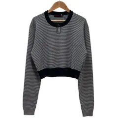 未使用 25AW CABaN キャバン コットンカシミヤ ヘンリーネッククロップドプルーバー ニットセーター 39-02-54-02011 サイズF ネイビー レディース 古着 中古 USEDのサムネイル