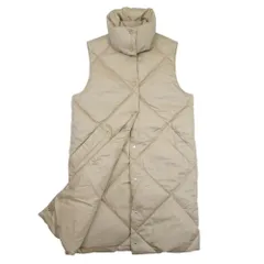 未使用 BURBERRY バーバリー ティッシ期 リバーシブル ロング ダウンベスト フランネルパネル パデッド アウター M ベージュ レディース 古着 中古 USEDのサムネイル