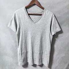 S'YTE Yohji Yamamoto サイト ヨウジヤマモト 刺繍 ネイティブ柄 Vネック 半袖 カットソー Tシャツ size.S グレーのサムネイル