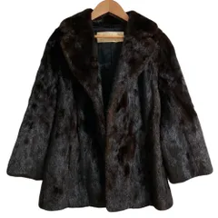 美品 carven furs カルヴェン ファーズ ミンク ショートコート ジャケット 毛皮 ブラウン レディース 古着 中古 USEDのサムネイル