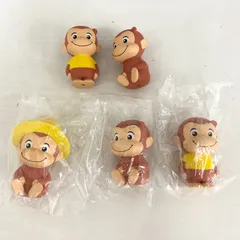 おさるのジョージ ソフビフィギュア 5点セット ソフトビニール製 マスコットのサムネイル