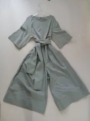 COS ワイド ピンタック オールインワン ミント色のサムネイル