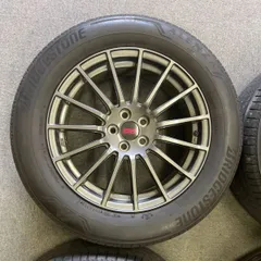 【スバル】純正 オプション STI 17インチ 7J +48 5穴 PCD100 ガンメタ ブリヂストン アレンザ 225/60R17 4本 レガシィ フォレスター XVなどに！のサムネイル