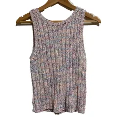 美品 25SS DES PRES デプレ ラミーミックスツイストコットン タンクトップ 22-02-51-02313 サイズF ミックス レディース 古着 中古 USEDのサムネイル