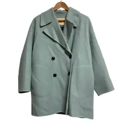 美品 23AW nano universe ナノユニバース スーパー140ウールリバーミドルコート 6693211301 サイズS グリーン レディース 古着 中古 USEDのサムネイル
