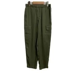 美品 Theory セオリー サテン カーゴパンツ サイズP グリーン レディース 古着 中古 USEDのサムネイル