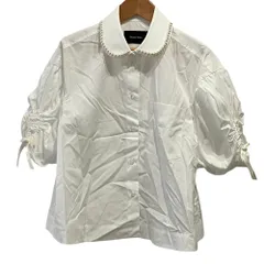 美品 Simone Rocha シモーネロシャ パールカラー パフスリーブブラウス 6521-343-1208 サイズ6 ホワイト レディース 古着 中古 USEDのサムネイル