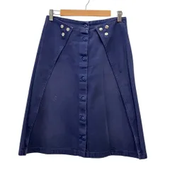 美品 MM6 Maison Margiela エムエムシックス メゾンマルジェラ ユーズド加工 フロントボタンスカート 32MA025047399 40 ブルー系 レディース 古着 中古 USEDのサムネイル