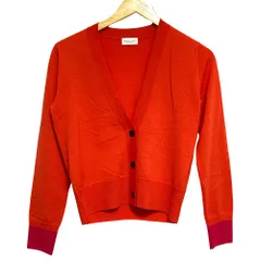 美品 DRIES VAN NOTEN ドリスヴァンノッテン Vネック ウールニットカーディガン サイズXS レッド レディース 古着 中古 USEDのサムネイル