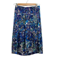 美品 DRIES VAN NOTEN ドリスヴァンノッテン シルクスカート サイズ38 ブルー レディース 古着 中古 USEDのサムネイル