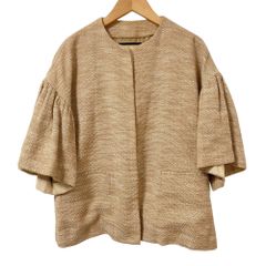 Drawer ドゥロワー⁑フレアスリーブノーカラージャケット ブラウン