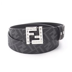 FENDI FFロゴバックル スクエアベルト ブラック - メルカリ