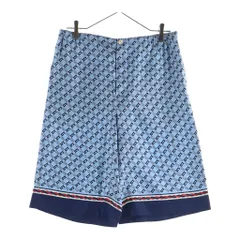 GUCCI (グッチ) Silk Shorts 総柄シルクショーツ ハーフパンツ ブルー 672698 ZAMZYのサムネイル