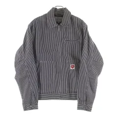Carhartt WIP (カーハート ダブリューアイピー) TERREL JACKET テレル ストライプ ジップアップ ワークジャケット ネイビー/ホワイト I032108のサムネイル
