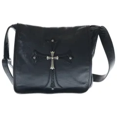 CHROME HEARTS (クロムハーツ) BAG-MAIL メールバッグ ラージクロス装飾 レザー ショルダーバッグ ブラックのサムネイル