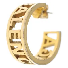 BALENCIAGA (バレンシアガ) LOGO HOOP PIERCE ロゴフープピアス ゴールドのサムネイル