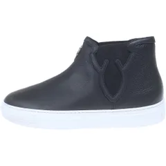 CHROME HEARTS (クロムハーツ) Mid-Top Leather Slip-Ons ミッドトップ スリッポン ミドルカットスニーカー ブラックのサムネイル
