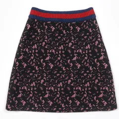 極美品☆GUCCI グッチ 457919 シェリーライン 台形 レース スカート ブラック ピンク S イタリア製 正規品 レディースのサムネイル