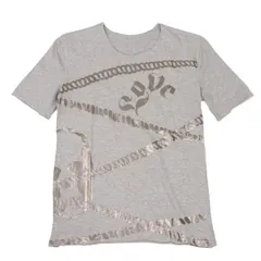 ルシアンペラフィネLucien PellatFinet チェーンメタリックプリントTシャツ グレーシルバーSのサムネイル