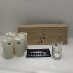 HOYA ひとくちびいる グラス 5客セット 木箱入り切子風 260605-1Y