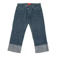 ヴィヴィアンウエストウッド レッドレーベルVivienne Westwood Red Label バックオーブ刺繍ロールアップデニムパンツ インディゴブルー1のサムネイル