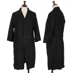 コムコム コムデギャルソンCOMME des GARCONS コットンバイアス切替5分袖ロングジャケット 黒Sのサムネイル