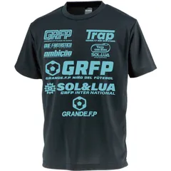 grande(グランデ) SOL・LUAドライメッシュTシャツ フットサル半袖 Tシャツ (gfph23005-0983)、BLK/AQAのサムネイル