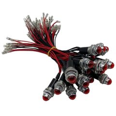 アンバー 20個セット パイロットランプ ダイヤカット LED埋め込み式