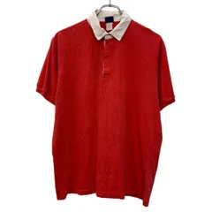 80s Levi's 半袖 ラガーシャツ L レッド ホワイト リーバイス ハーフボタン 80年代 無地 シンプル スポーティ 夏物 a806-5344のサムネイル